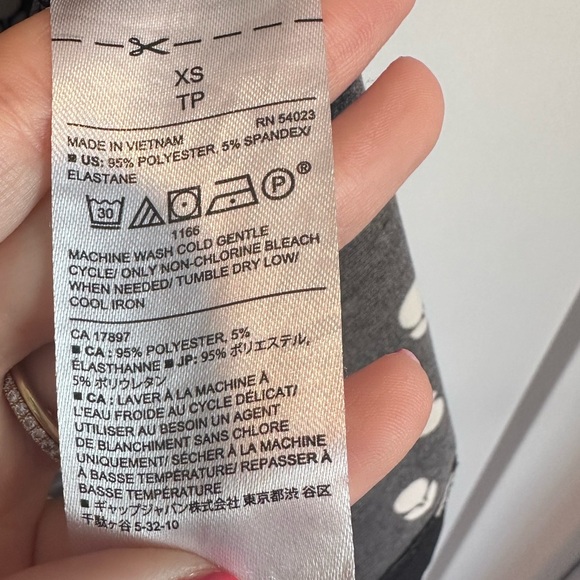 Banana Republic Black & White Polka Dot Wrap Dress Size XS - Picture 5 of 6